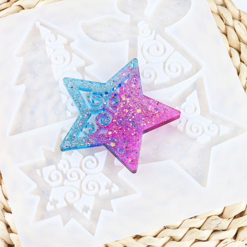 Christmas Angel Snowflake Pendant Resin Mold