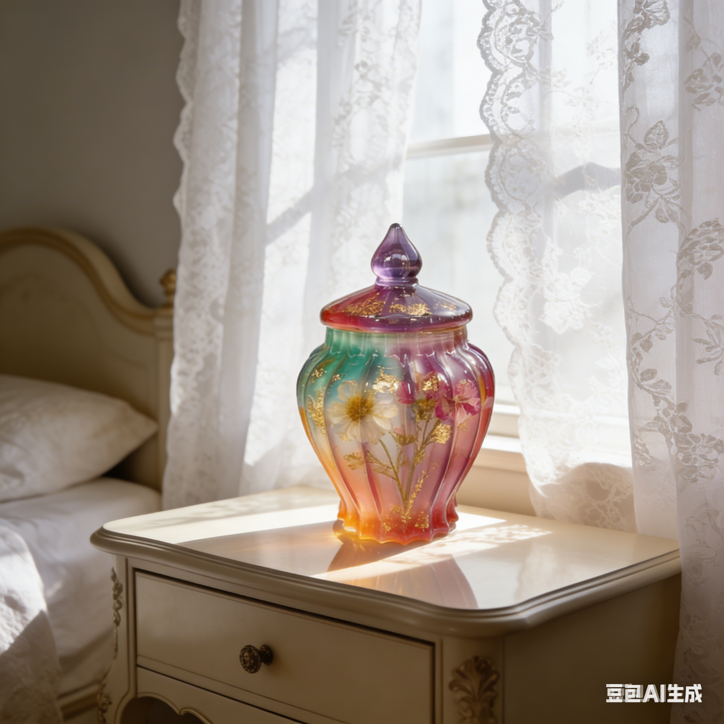 Striped Storage Jar Resin Mold