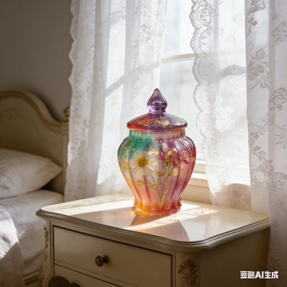 Striped Storage Jar Resin Mold