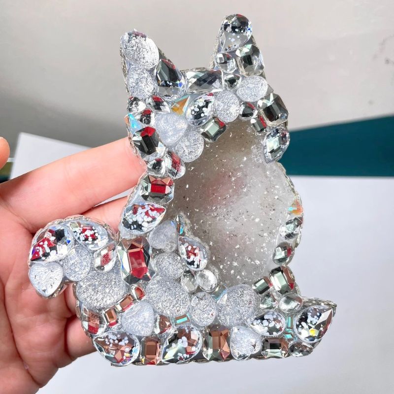 Handmade Diamond Cat Cluster Resin Molds