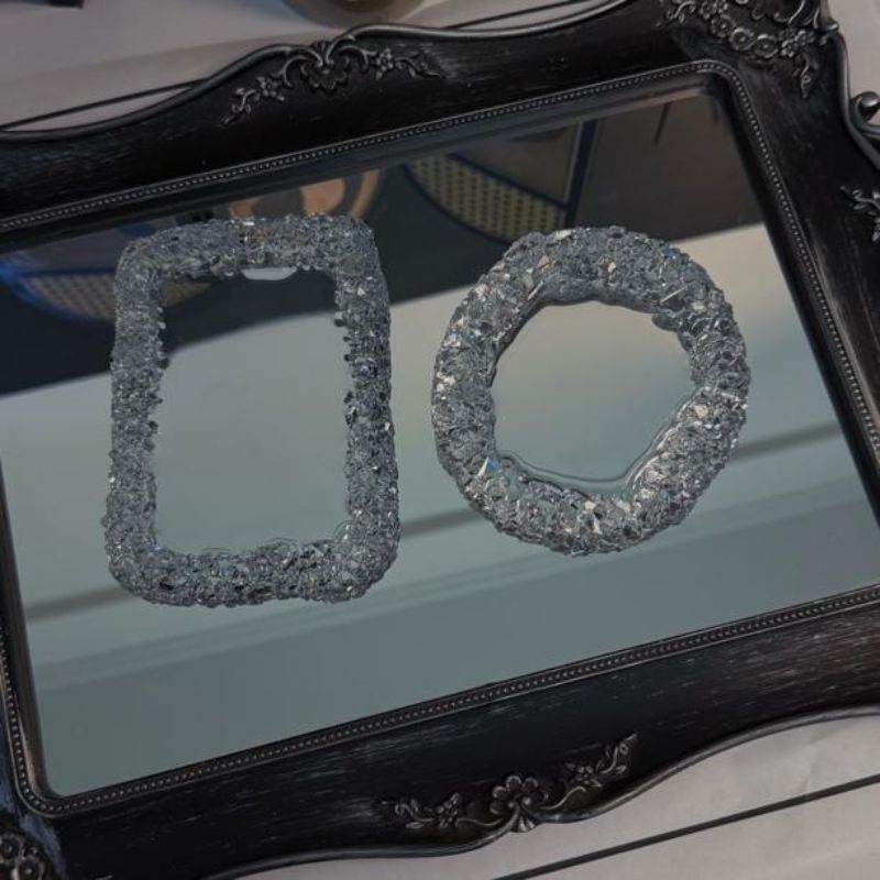 Handmade Crystal Cluster Edge Dish Storage Ornament Resin Mold