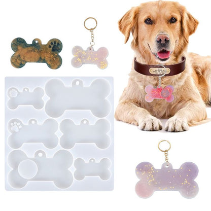 Bone Pendant Resin Mold Dog Pet Tag Pendant Resin Jewelry Molds