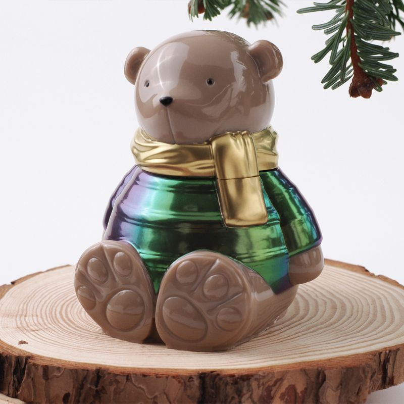 Scarf Bear Storage Jar Resin Mold