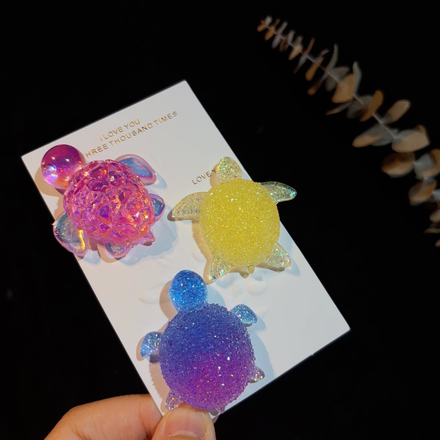 Handmade 3pcs Diamond Turtle Resin Mold