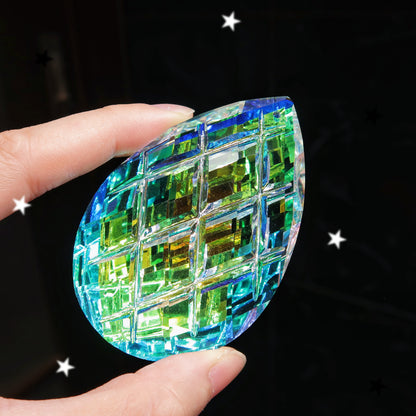 Handmade Crystal Diamond-Patterned Teardrop Haning Resin Mold