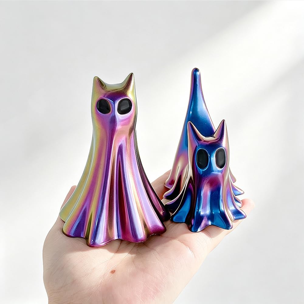 Molde de resina para adorno de gatito fantasma 