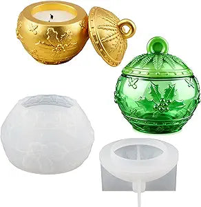 Round Snowflake Berry Ornament Resin Mold