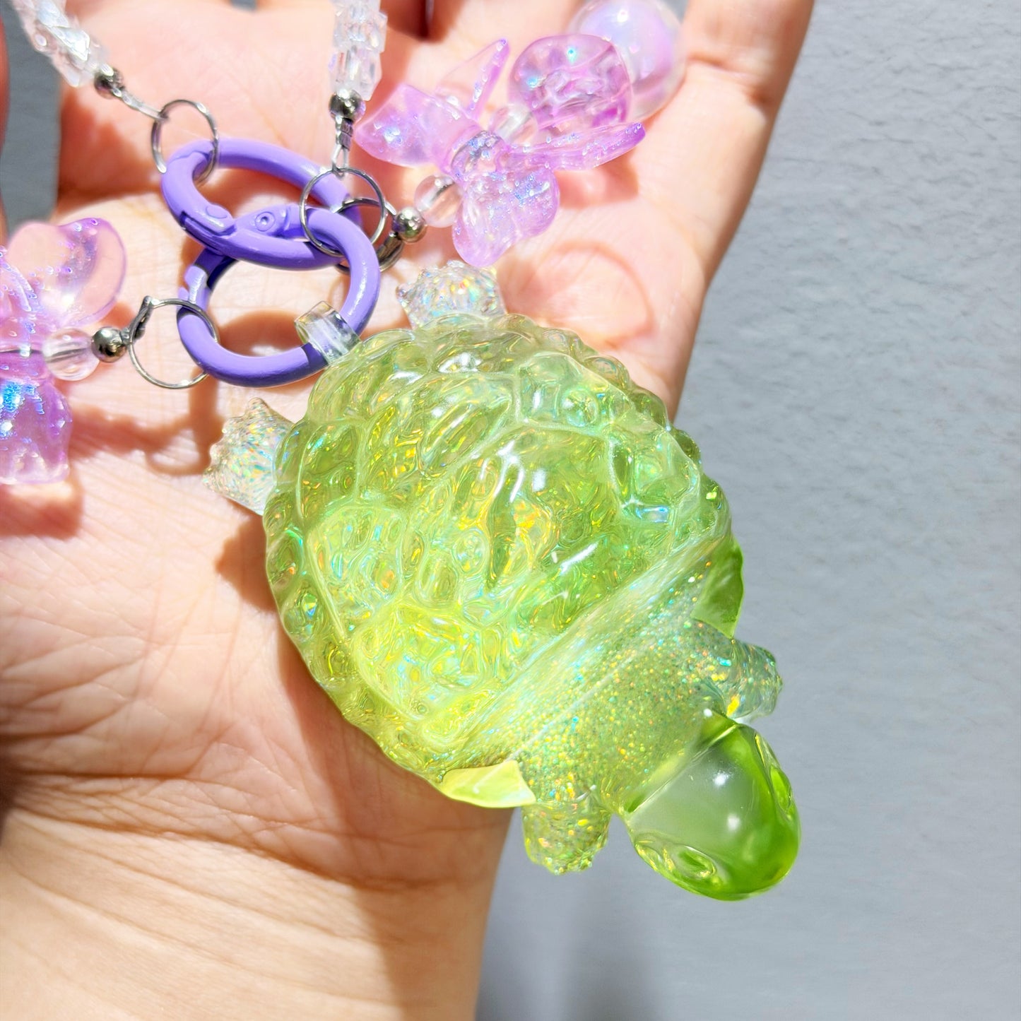 Handmade Water Ripple Turtle Phone Stand & Keychain Ornament Resin Mold