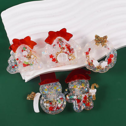6pcs Christmas Shaker Decoration Resin Molds