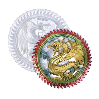 Round Dragon Wall Hanging Resin Mold