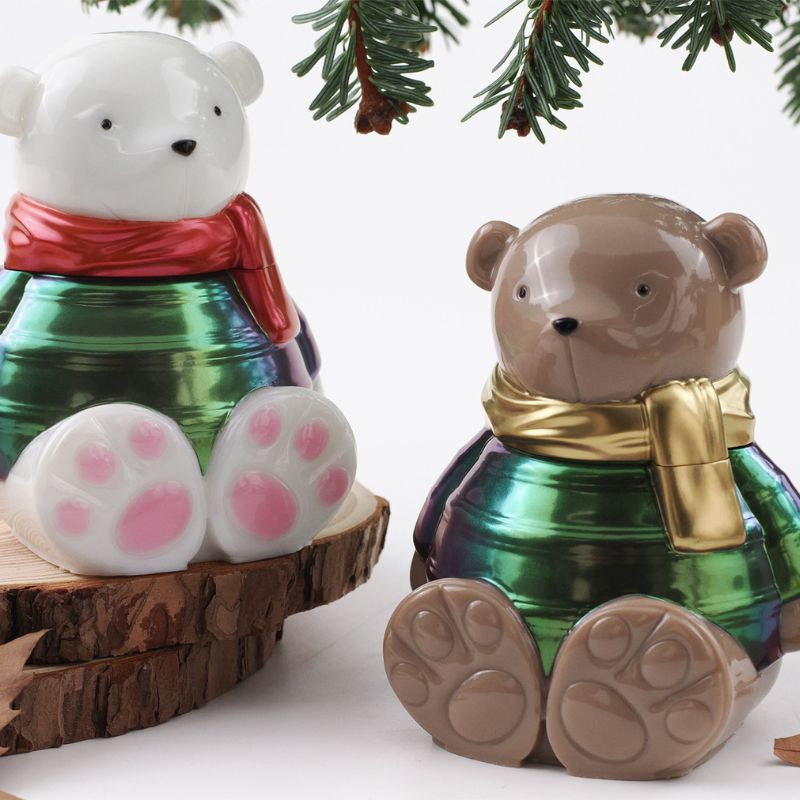 Scarf Bear Storage Jar Resin Mold