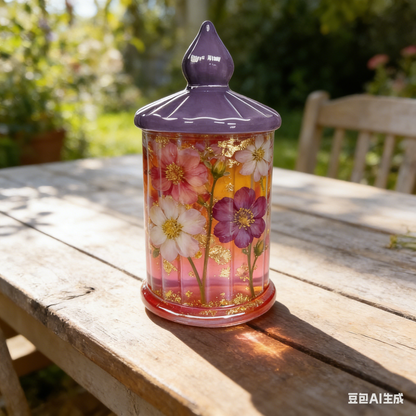 Striped Storage Jar Resin Mold