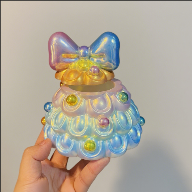 Handmade Bow Christmas Tree Storage Jar Resin Molds