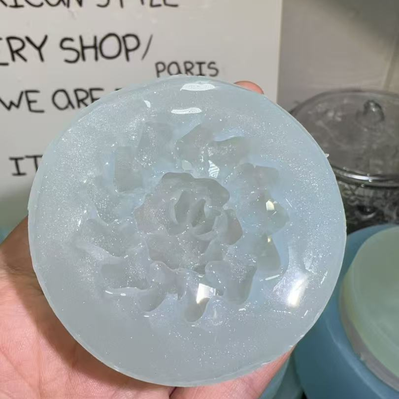 Handmade Crystal Diamond Pearl Crystal Flower Brooch Resin Mold