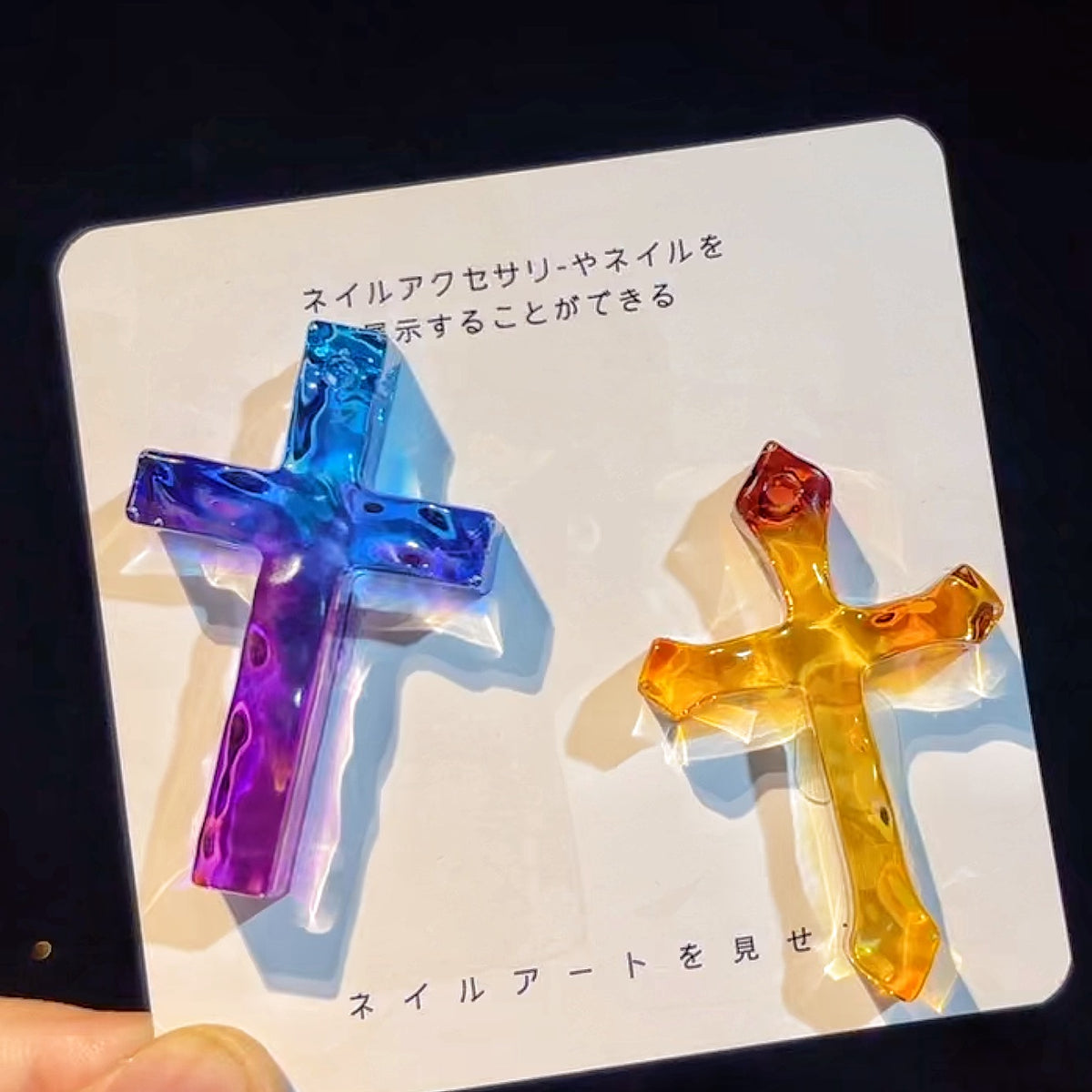 Water Ripples Cross Handmade Water Ripple with Hole Cross Pendant Charm Resin Molds