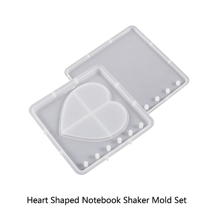 Heart Shaker Flexible Plastic Resin Shaker Mold Set 2 Pc 