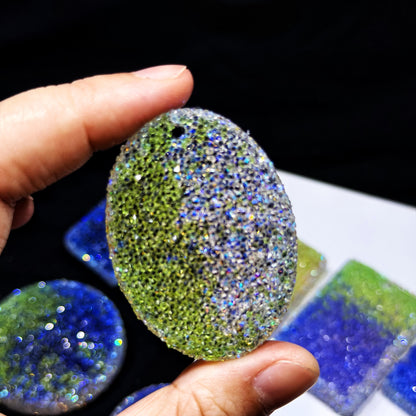 Handmade Diamond Jewelry Pendant Resin Mold with Holes