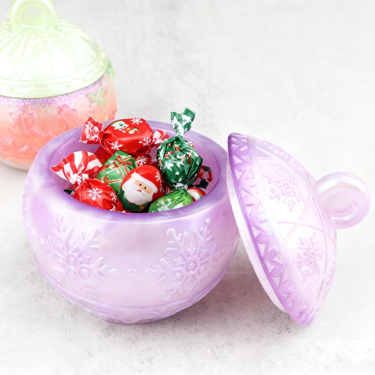 Round Snowflake Berry Ornament Resin Mold