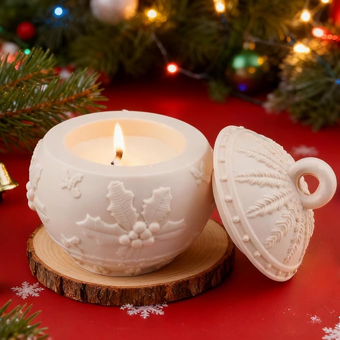 Round Snowflake Berry Ornament Resin Mold