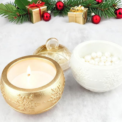 Round Snowflake Berry Ornament Resin Mold