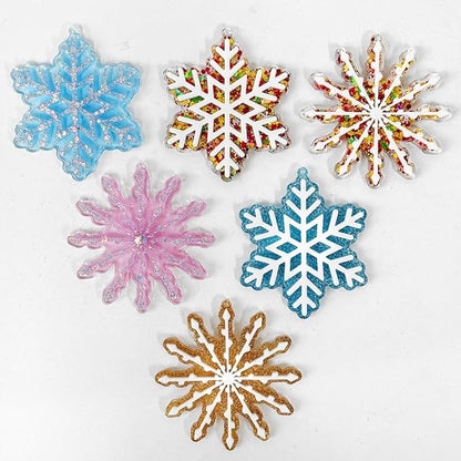 2pcs Snowflake Hanging Ornament Decorative Resin Mold