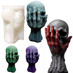 3D Ghost Hand Skull Resin Molds