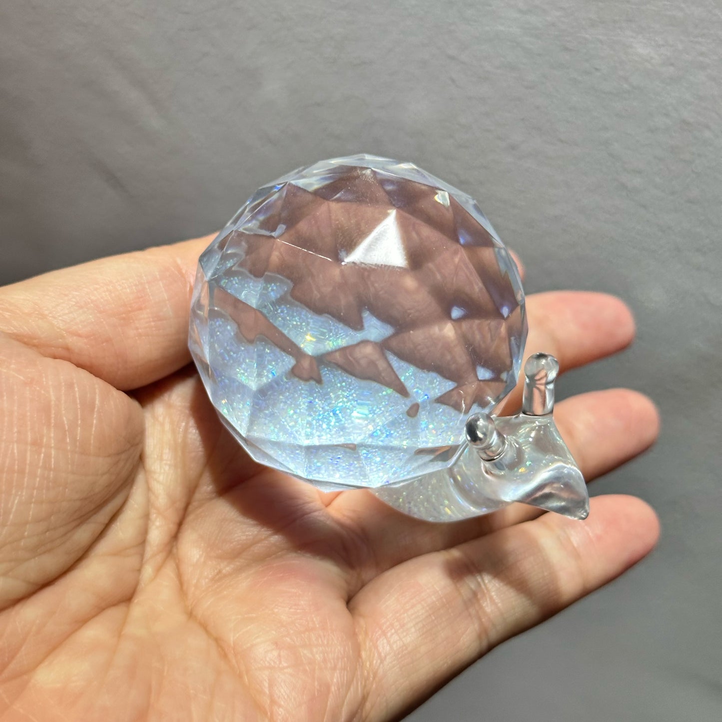 Handmade Crystal Diamond-Cut Snail Ornament Resin Mold