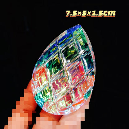 Handmade Crystal Diamond-Patterned Teardrop Haning Resin Mold