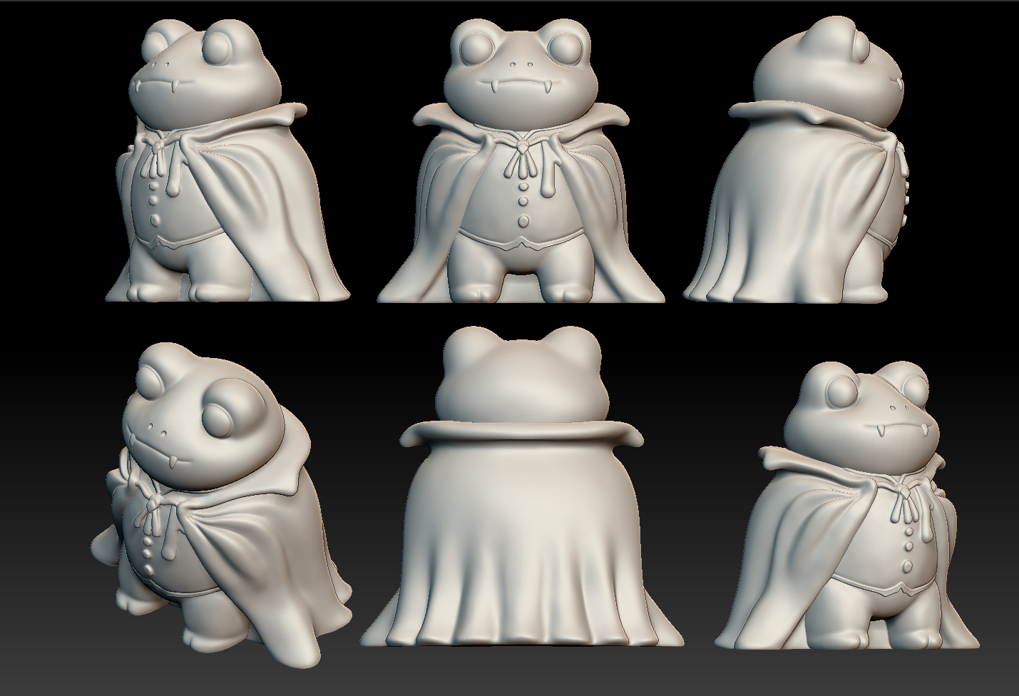 [VIP EXCLUSIVE]  Handmade Cute Vampire Frog Figurine Resin Mold