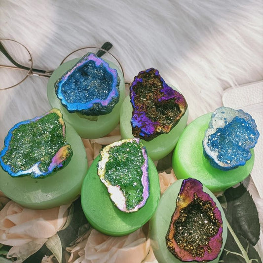 Moldes de resina para pequeños adornos de almacenamiento hechos a mano con cristales en racimo