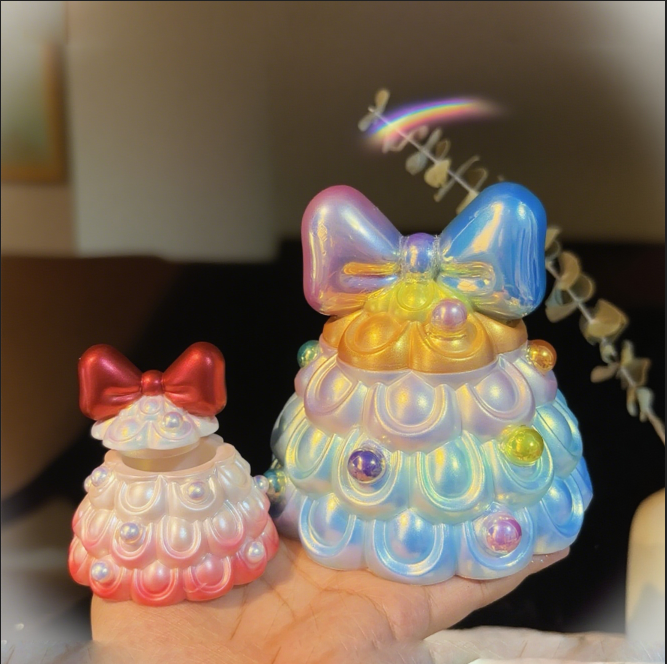 Handmade Bow Christmas Tree Storage Jar Resin Molds