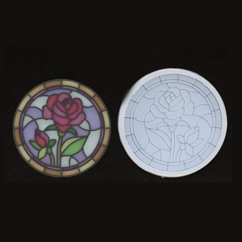IntoResin Large Unique Resin Molds, Stained Glass Resin Silicone Molds,  Birds & Blossoms Simulated Cardinal Window Panel Molds for Epoxy Resin