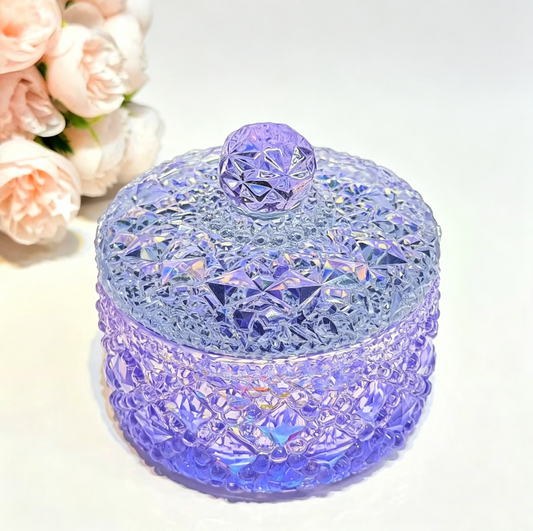 Handmade Diamond Round Storage Jar with Handle Resin Mold