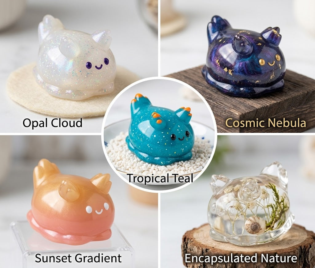 Handmade Large Cute Sea Slug Figurine Resin Mold