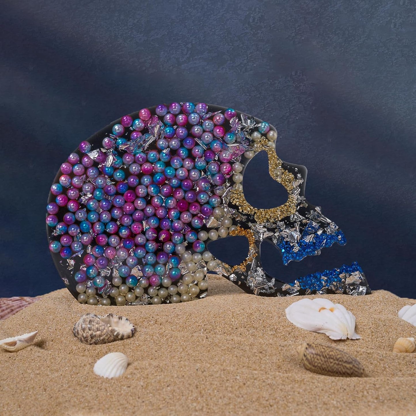 4pcs Skull Coaster Set Resin Molds