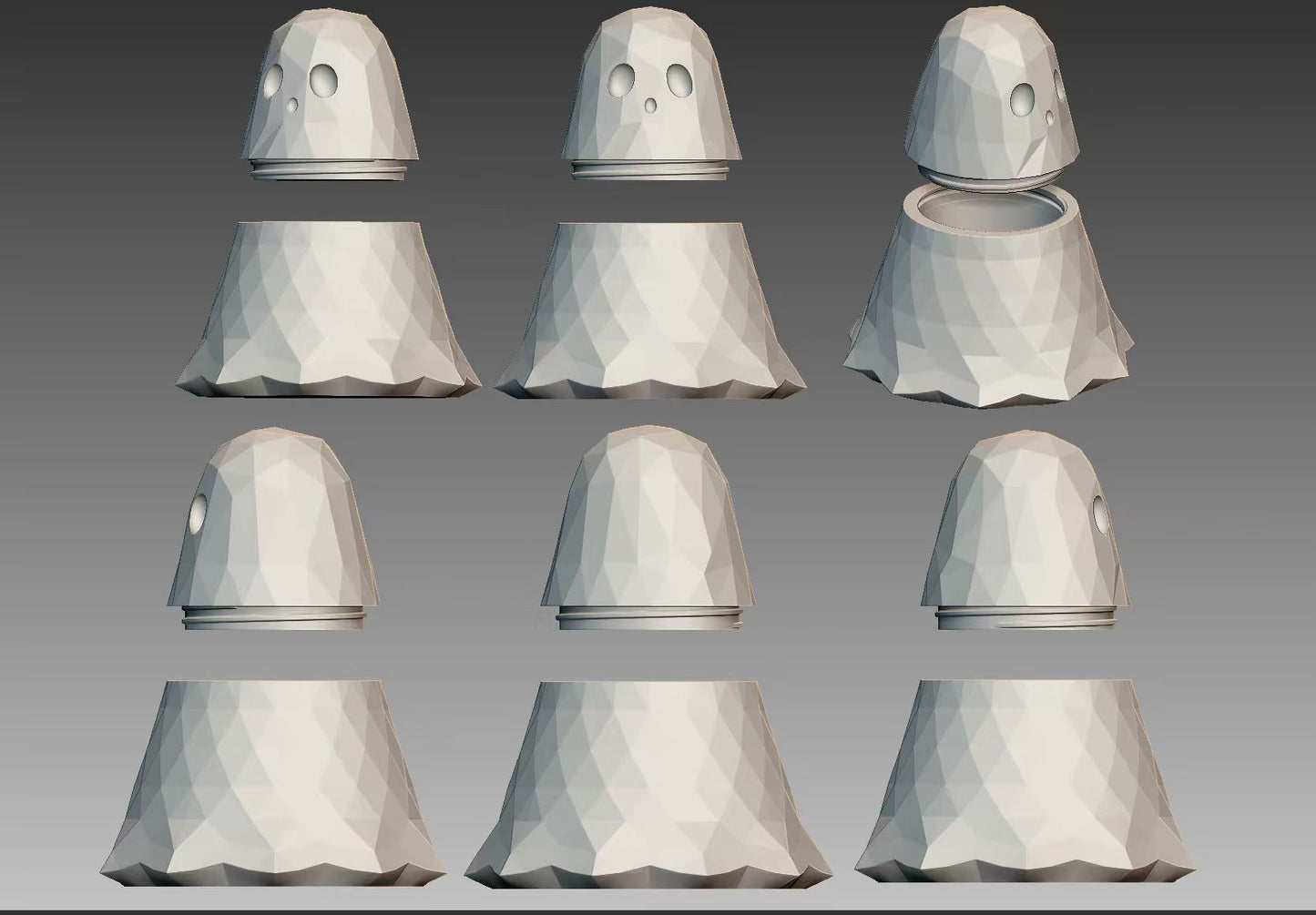 [VIP EXCLUSIVE]Handmade Diamond-Cut Ghost Storage Jar Resin Mold