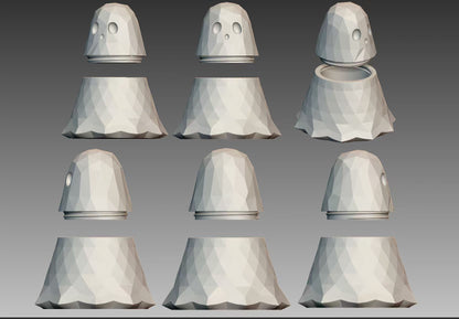 [VIP EXCLUSIVE]Handmade Diamond-Cut Ghost Storage Jar Resin Mold