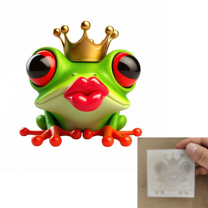 Cute Half-Relief Frog Princess Figurine Resin Mold
