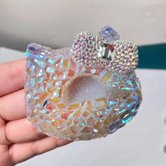 Moldes de resina para decorar cristales de Hello Kitty con diamantes hechos a mano 