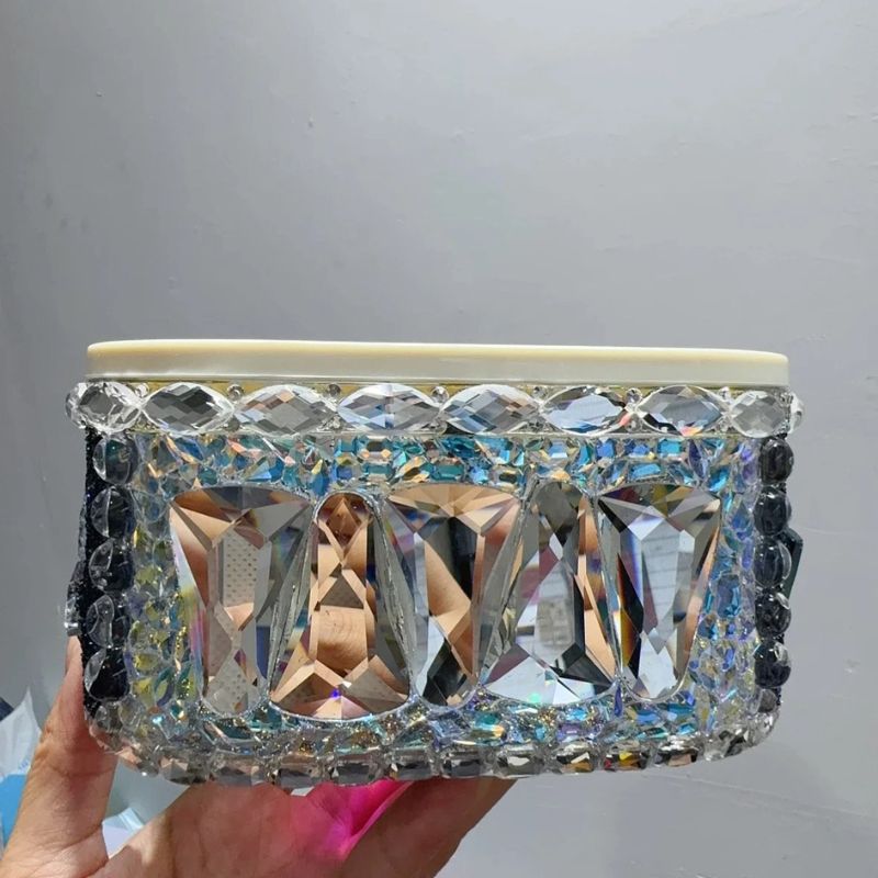 Handmade Diamond Large Capacity Storage Box Resin Mold