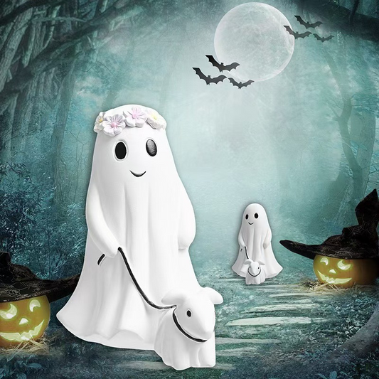 Ghost Holding Puppy Ornament Resin Mold