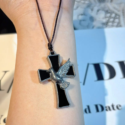 Handmade Dove & Sacred Heart Cross Pendant Resin Mold