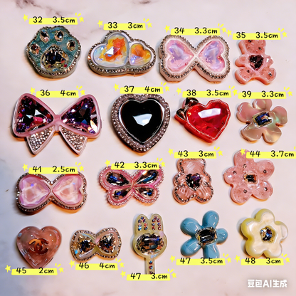 Handmade Crystal Diamond 17pcs Hairpin Ornament Resin Mold