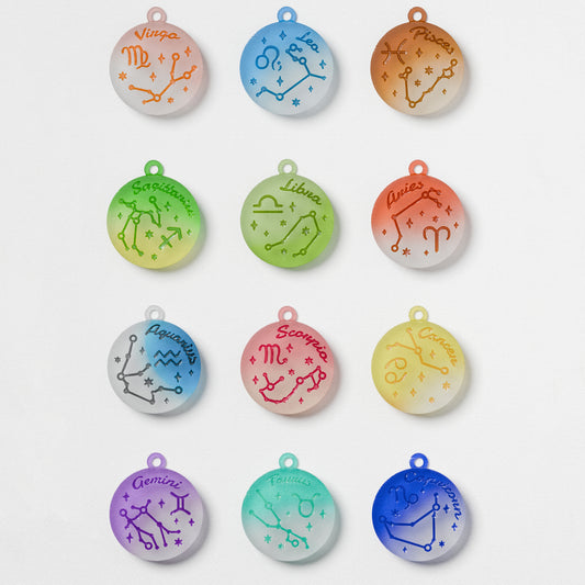 Handmade 12 Zodiac Necklace Pendant Resin Mold