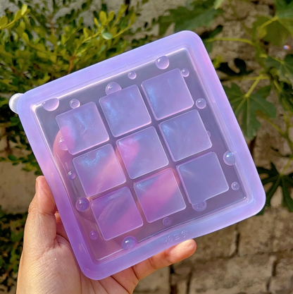 Handmade Cut Donut Tic Tac Toe Resin Mold Set【A cheese-shaped board+donut-inspired game pieces】