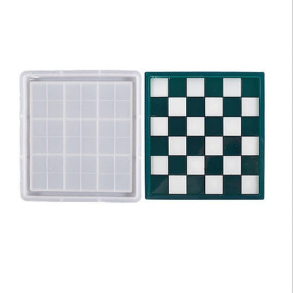 Chess Board Tray Coasters Resin Mold