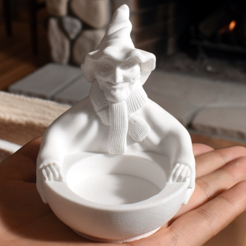 Witch Skull Candlestick Ornament Resin Mold