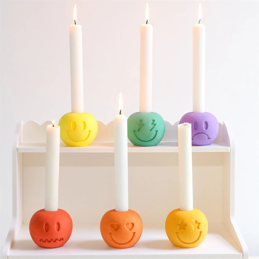 Emoji Spherical Candle Holder Resin Molds