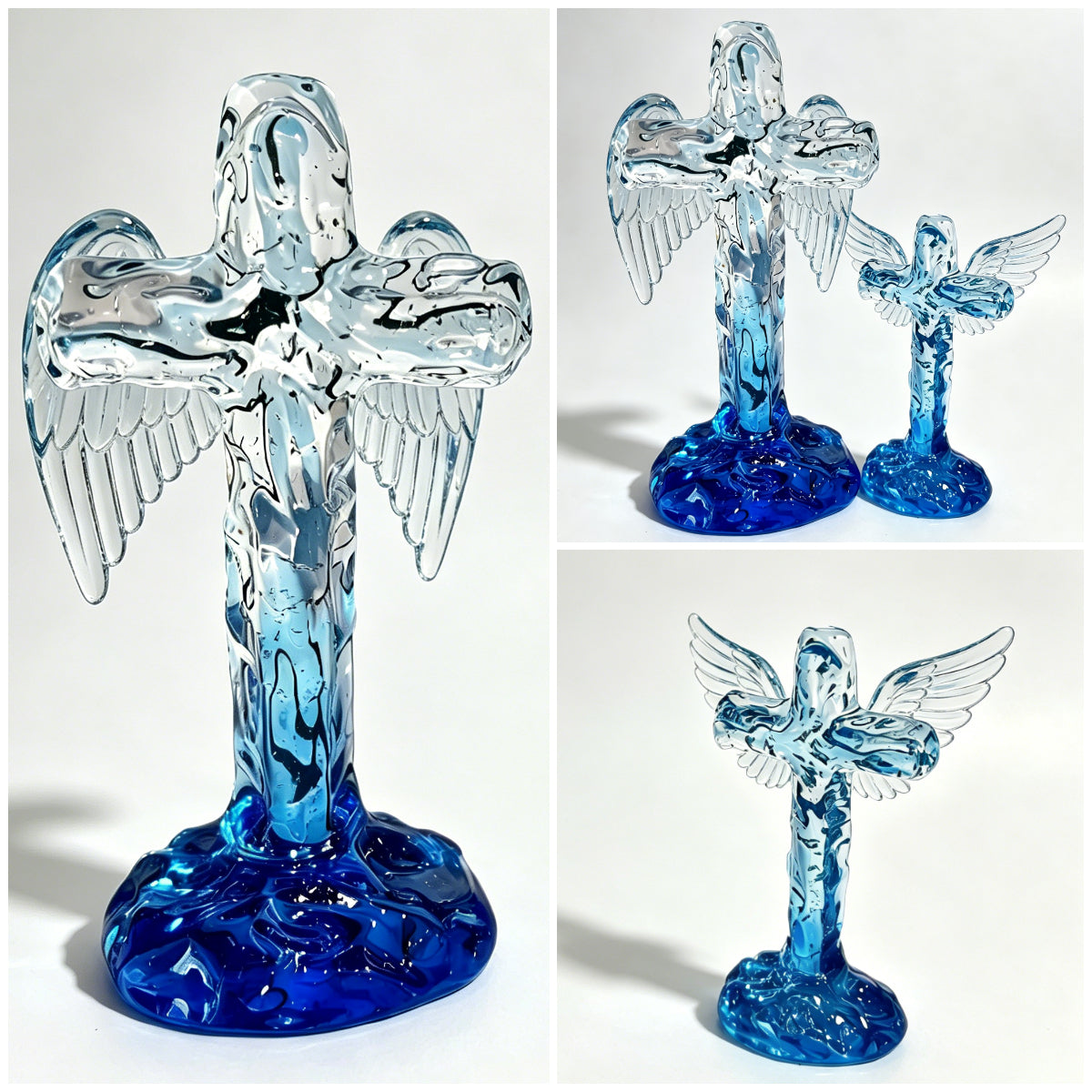 Handmade Water Ripple Cross Ornament Resin Mold