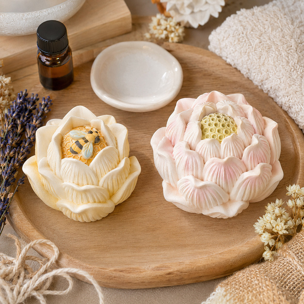 Double-Layer Lotus Ornament Resin Mold